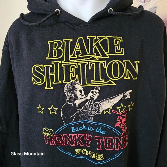 Sold - Blake Shelton Back to The Honky Tonk Tour 2023 Black Men's XL Hoodie - Picture 3 of 12